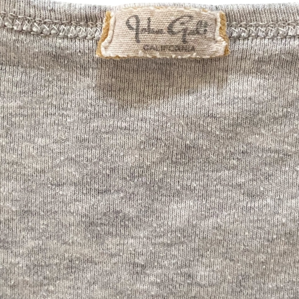 Brandy Melville Gray Fitted Button Down Crop Top 100% Cotton - Picture 5 of 6